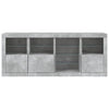 Betongraues Sideboard mit LED-Beleuchtung Abdel 164x37x67cm