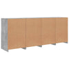 Betongraues Sideboard mit LED-Beleuchtung Abdel 164x37x67cm