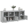 Betongraues Sideboard mit LED-Beleuchtung Abdel 164x37x67cm