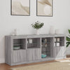 Graues Sideboard mit LED-Beleuchtung Abdel 164x37x67cm