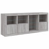Graues Sideboard mit LED-Beleuchtung Abdel 164x37x67cm