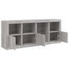 Graues Sideboard mit LED-Beleuchtung Abdel 164x37x67cm