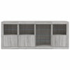 Graues Sideboard mit LED-Beleuchtung Abdel 164x37x67cm