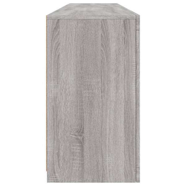 Graues Sideboard mit LED-Beleuchtung Abdel 164x37x67cm