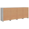 Graues Sideboard mit LED-Beleuchtung Abdel 164x37x67cm