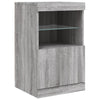 Graues Sideboard mit LED-Beleuchtung Abdel 164x37x67cm