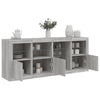 Graues Sideboard mit LED-Beleuchtung Abdel 164x37x67cm