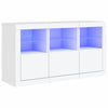 Weißes Sideboard mit LED-Beleuchtung Vidina 123x37x67cm
