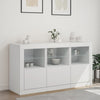 Weißes Sideboard mit LED-Beleuchtung Vidina 123x37x67cm