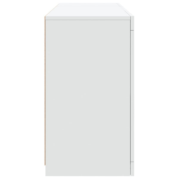 Weißes Sideboard mit LED-Beleuchtung Vidina 123x37x67cm