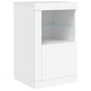 Weißes Sideboard mit LED-Beleuchtung Vidina 123x37x67cm
