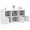 Weißes Sideboard mit LED-Beleuchtung Vidina 123x37x67cm
