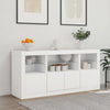 Weißes Sideboard mit LED-Beleuchtung Karcsi 142,5x37x67cm