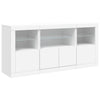 Weißes Sideboard mit LED-Beleuchtung Karcsi 142,5x37x67cm