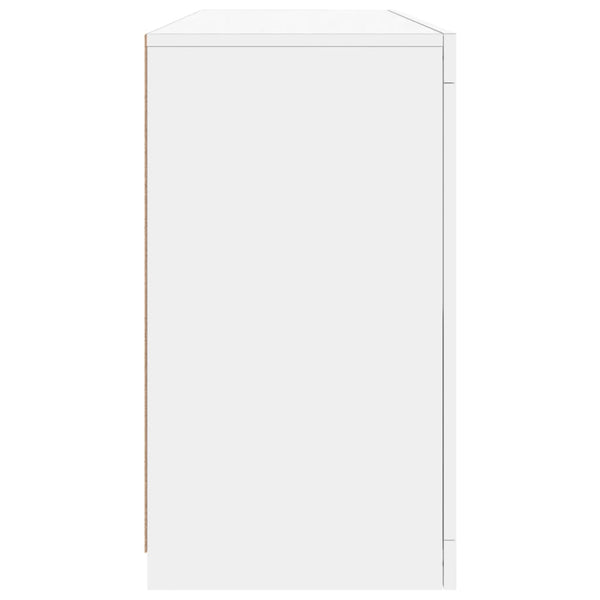 Weißes Sideboard mit LED-Beleuchtung Karcsi 142,5x37x67cm