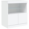 Weißes Sideboard mit LED-Beleuchtung Karcsi 142,5x37x67cm