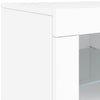 Weißes Sideboard mit LED-Beleuchtung Karcsi 142,5x37x67cm