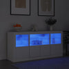 Weißes Sideboard mit LED-Beleuchtung Karcsi 142,5x37x67cm