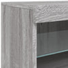 Graues Sideboard mit LED-Beleuchtung Karcsi 142,5x37x67cm
