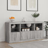 Graues Sideboard mit LED-Beleuchtung Karcsi 142,5x37x67cm