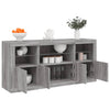Graues Sideboard mit LED-Beleuchtung Karcsi 142,5x37x67cm
