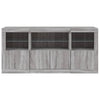Graues Sideboard mit LED-Beleuchtung Karcsi 142,5x37x67cm
