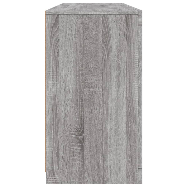 Graues Sideboard mit LED-Beleuchtung Karcsi 142,5x37x67cm