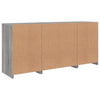 Graues Sideboard mit LED-Beleuchtung Karcsi 142,5x37x67cm