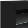 Schwarzes Sideboard mit LED-Beleuchtung Marienca 123x37x67cm