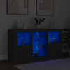 Schwarzes Sideboard mit LED-Beleuchtung Marienca 123x37x67cm