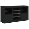 Schwarzes Sideboard mit LED-Beleuchtung Marienca 123x37x67cm