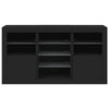 Schwarzes Sideboard mit LED-Beleuchtung Marienca 123x37x67cm