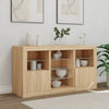 Sonoma-Eiche Sideboard mit LED-Beleuchtung Marienca 123x37x67cm