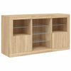 Sonoma-Eiche Sideboard mit LED-Beleuchtung Marienca 123x37x67cm