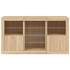 Sonoma-Eiche Sideboard mit LED-Beleuchtung Marienca 123x37x67cm
