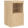 Sonoma-Eiche Sideboard mit LED-Beleuchtung Marienca 123x37x67cm