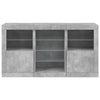 Sideboard in Betongrau mit LED-Beleuchtung Marienca 123x37x67cm