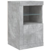 Sideboard in Betongrau mit LED-Beleuchtung Marienca 123x37x67cm