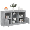 Sideboard in Betongrau mit LED-Beleuchtung Marienca 123x37x67cm
