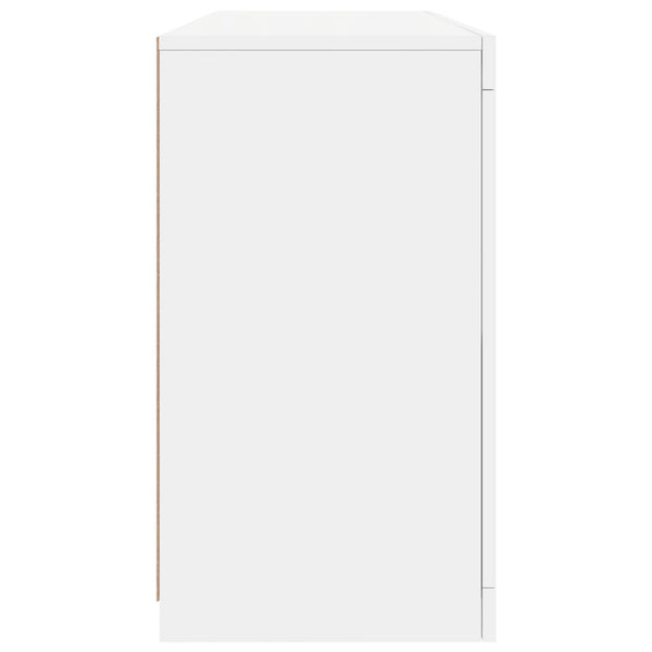 Weißes Sideboard mit LED-Beleuchtung Anghe 142,5x37x67cm