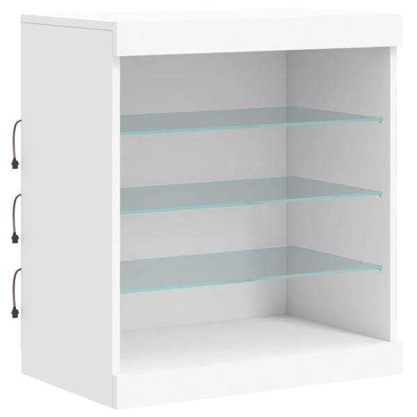Weißes Sideboard mit LED-Beleuchtung Anghe 142,5x37x67cm