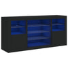 Schwarzes Sideboard mit LED-Beleuchtung Anghe 142,5x37x67cm
