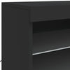 Schwarzes Sideboard mit LED-Beleuchtung Anghe 142,5x37x67cm