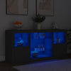 Schwarzes Sideboard mit LED-Beleuchtung Anghe 142,5x37x67cm