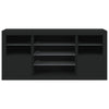 Schwarzes Sideboard mit LED-Beleuchtung Anghe 142,5x37x67cm