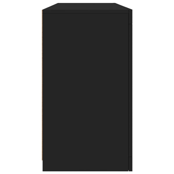 Schwarzes Sideboard mit LED-Beleuchtung Anghe 142,5x37x67cm