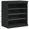 Schwarzes Sideboard mit LED-Beleuchtung Anghe 142,5x37x67cm