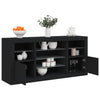 Schwarzes Sideboard mit LED-Beleuchtung Anghe 142,5x37x67cm
