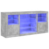 Betongraues Sideboard mit LED-Beleuchtung Anghe 142,5x37x67cm
