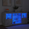 Betongraues Sideboard mit LED-Beleuchtung Anghe 142,5x37x67cm